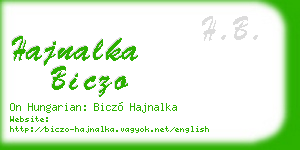 hajnalka biczo business card